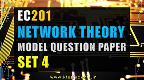 KTU Network Theory EC201 Model Question Paper Set-4 | KTU Students ...