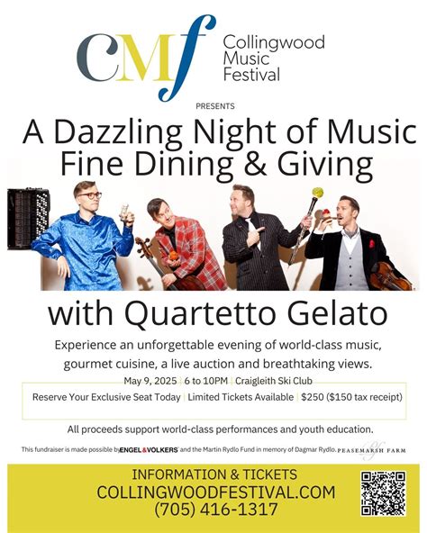 A Dazzling Night of Music, Fine Dining & Giving, 115 Hurontario St ...