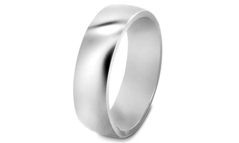 Men's Titanium Wedding Band | Groupon Goods