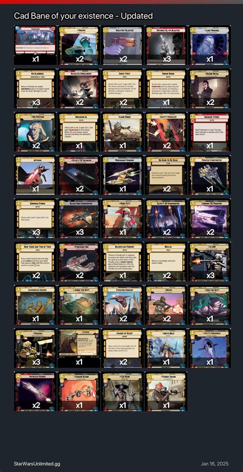 Cad Bane of your existence - Updated | StarWarsUnlimited.gg