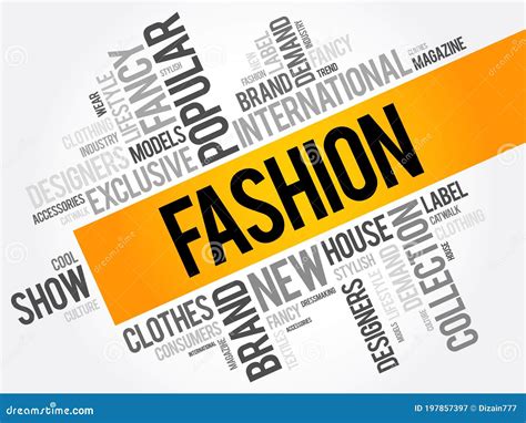 Fashion - Word Cloud Collage, Concept Background Stock Illustration ...