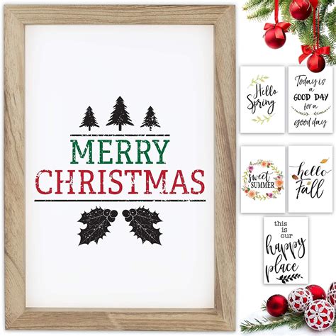 Farmhouse Wall Decor Signs With 6 Interchangeable Sayings For Fall ...