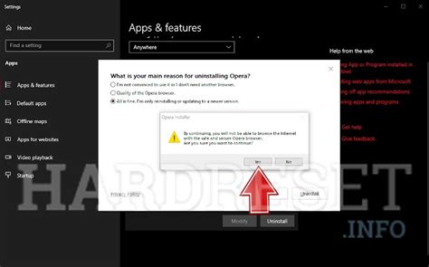 Image result for Opera Uninstall Windows 10