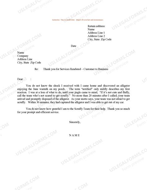 Sample Letter for Thank You for Services Rendered - How To Write A ...