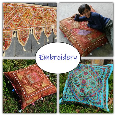 Hippie decor SET floor seating area - with decorative sarees, throw ...