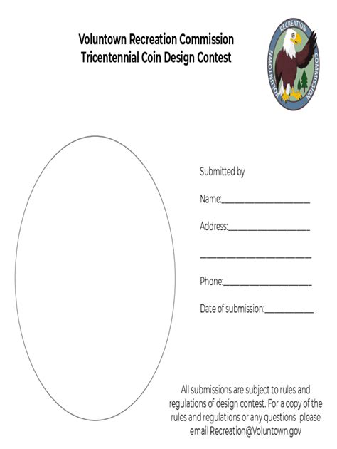 Fillable Online Tricentennial Coin Design Contest Rules Sponsored by ...