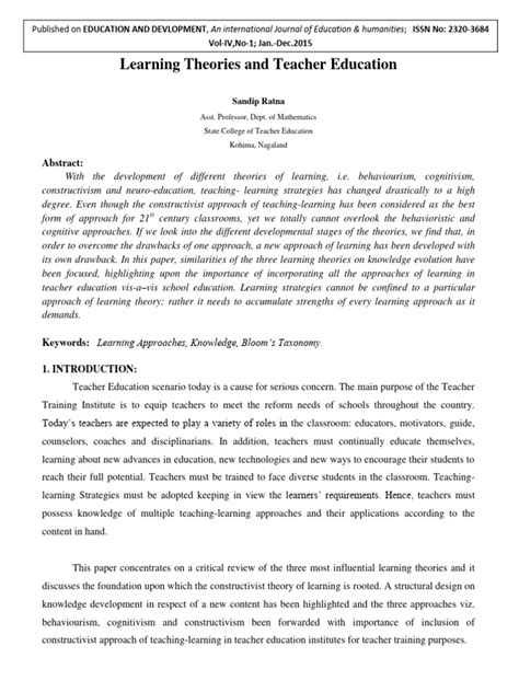 Image result for Introduction to Learning Theories PDF