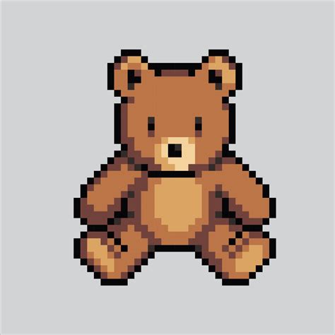 píxel Arte ilustración osito de peluche oso. pixelado osito de peluche ...