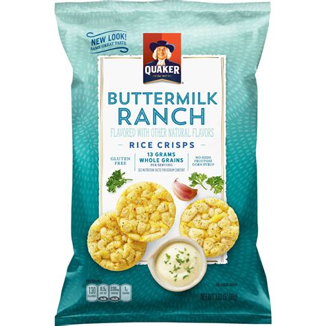 Quaker Rice Crisps, Buttermilk Ranch, 3.03 oz Bag - Walmart.com ...