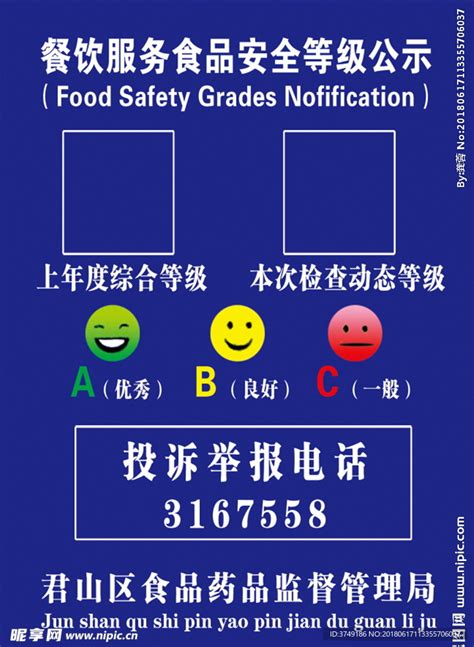 餐饮服务食品安全等级公示图片素材-编号36951976-图行天下