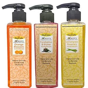 Khadi Abeers Orange Blossom & Eucalyptus Thyme & Lemongrass Hand Wash ...
