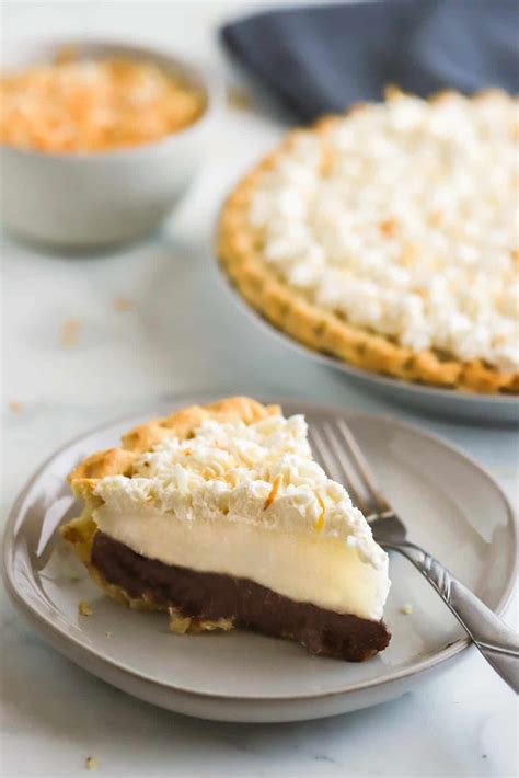 Chocolate Haupia (Coconut) Pie Recipe | Wanderzest