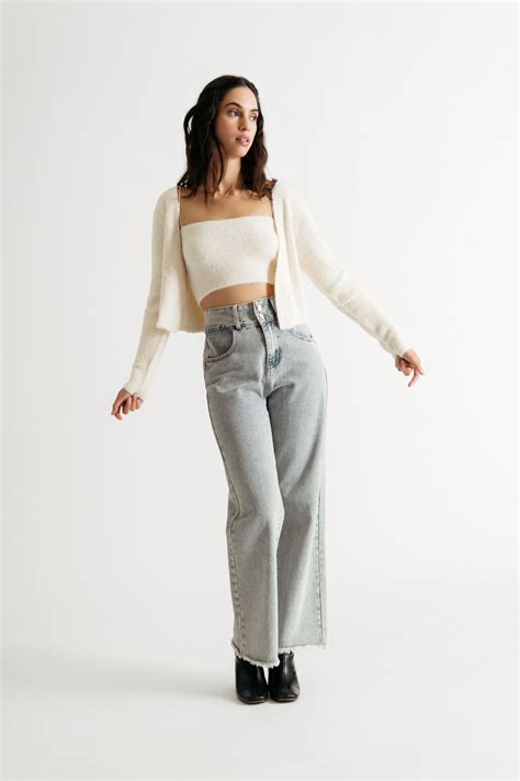 Wine Cardigan & Tank Set - Fuzzy Cropped Cardigan - Red Tank Crop Top