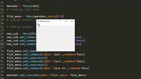 Image result for Tkinter Application Menu. Example
