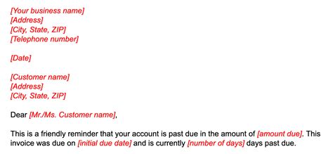 Image result for First Collection Letter Sample