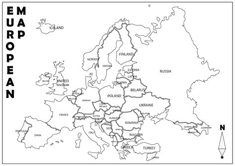 Printable Map Of Europe 1945