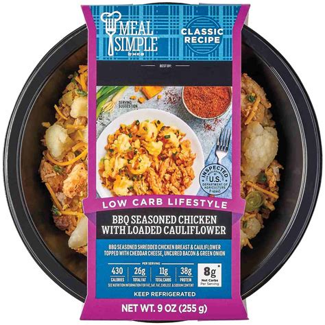 Meal Simple by H-E-B Low-Carb Lifestyle BBQ Chicken & Loaded ...