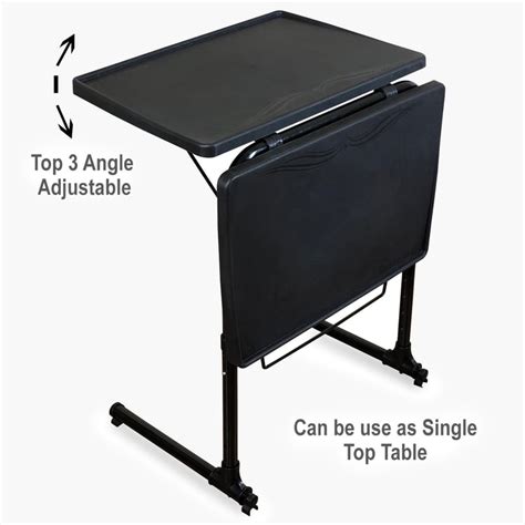 Buy Helios Spencer Multipurpose Two-Side Foldable Table - Black from ...