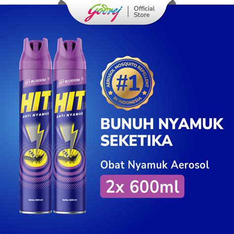 Promo HIT Aerosol Lily Blossom Multipack 600ml - Basmi Nyamuk DBD ...