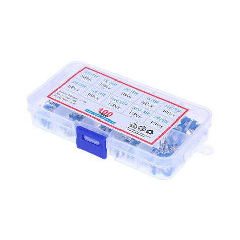 100pcs 10 Values 500ohm-1M ohm Film Variable Resistor – REES52