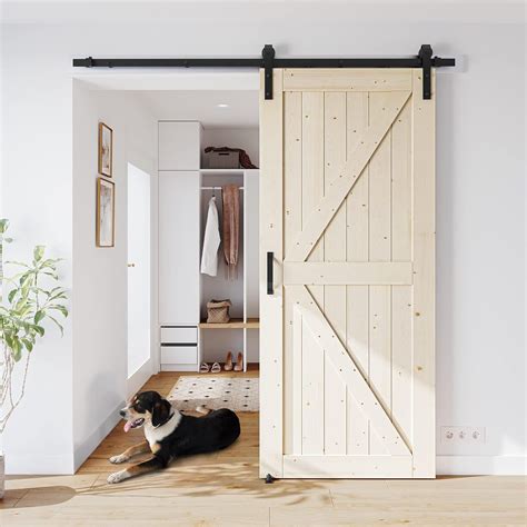 GOLDENPOLEY 36in x 84in Sliding Barn Door with 6.6 India | Ubuy