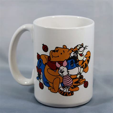 Vintage Winnie The Pooh And Friends Ladybugs Coffee Mugs