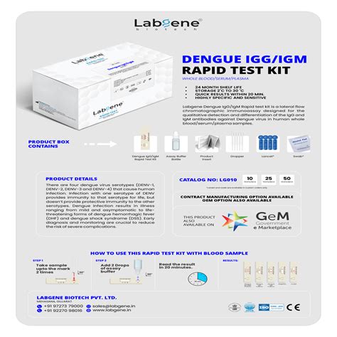 Labgene Dengue IgG/IgM Rapid Test Kit - Labgene Dengue IgG/IgM Rapid ...