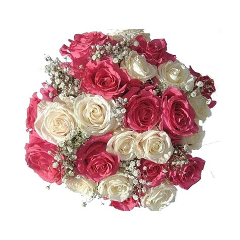 Send Online White and Pink Roses Flower Bouquet Order Delivery ...