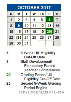 Dahlstrom Middle School - School District Instructional Calendar - Hays ...