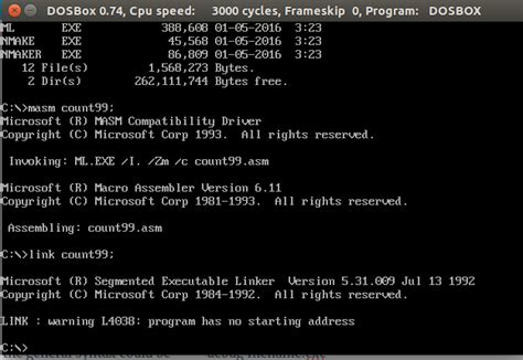 Run Addition Program in Masm 的图像结果