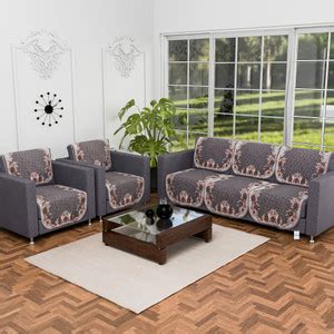 HOMESTIC by Kuber Industries Cotton, Polyester 3+1+1 Seater Sofa Floral ...