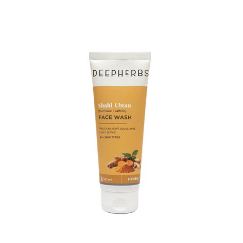 Deepherbs Shahi Ubtan facewash with Turmeric and Saffron| Reduces Dark ...