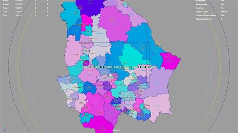 Chihuahua Mexico map region geography political geographic 3D model ...