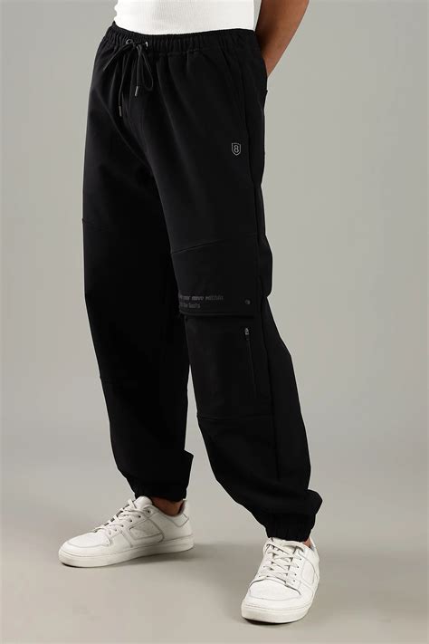 DOMIN8 Men's Joggers with Textured Pocket | Active Bottoms for Gym ...