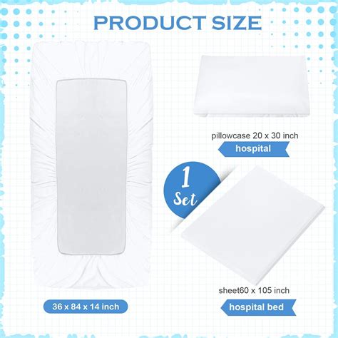 TRA-3 Pcs Hospital Bed Sheets for Home Use Extra Long Hospital Bed ...