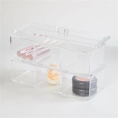 Buy Orion Ducale Transparent 2-Tier Organizer Box - 23.3 x 9.4 x 14.8 ...