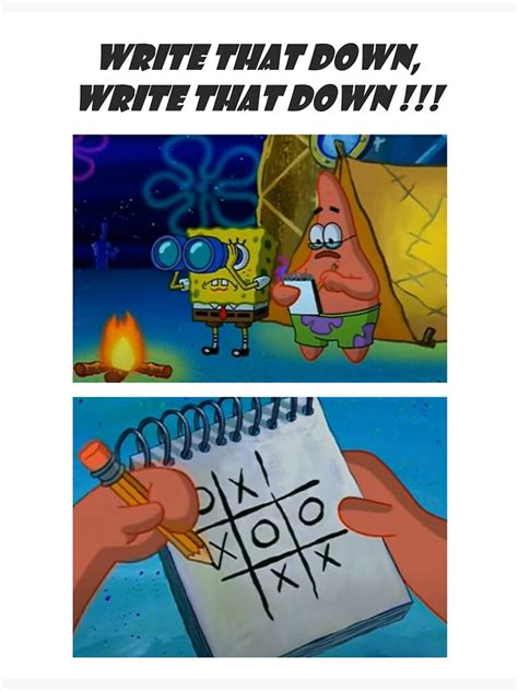 "Spongebob - write that down" Sticker for Sale by bubble0bum | Redbubble