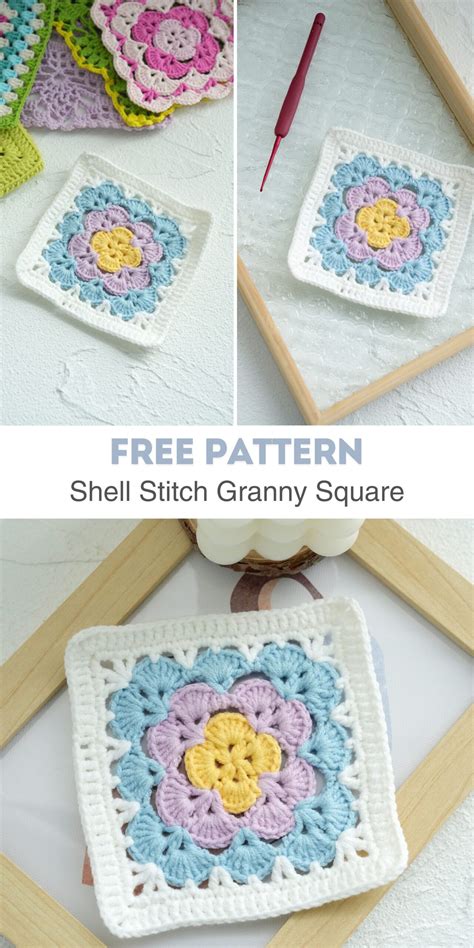 Image result for Shell Granny Square Pattern