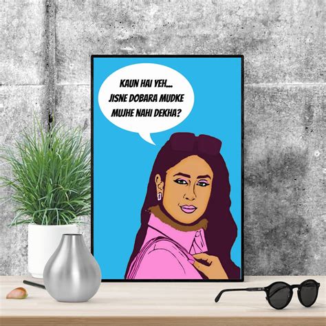 Buy Indian Desi Poster , Poo K3G , Bollywood Dialogues , Bollywood Art ...