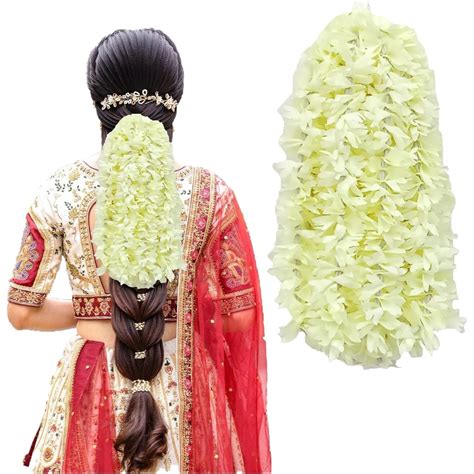 TEMPERIA (4pcs) Gajra for Hair Bun - Jasmine Flower for Hair - Juda ...