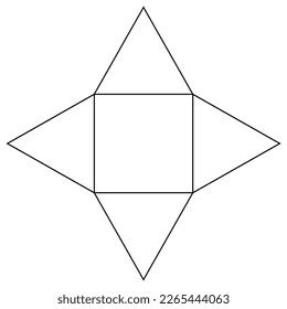 Image result for How to Make Square Pyramid Witth Net