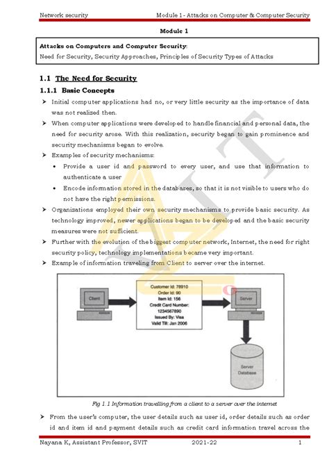 NS Mod1@Az Course Notes: Computer Security Attacks & Principles - Studocu