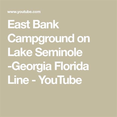 East Bank Campground Georgia: Reservations & Amenities