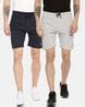 Buy Navy Blue & Grey Shorts & 3/4ths for Men by Ardeur Online | Ajio.com