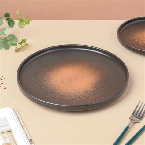 Savanna Stoneware Dinner Plate Black Brown 10 Inch Online - Premium ...