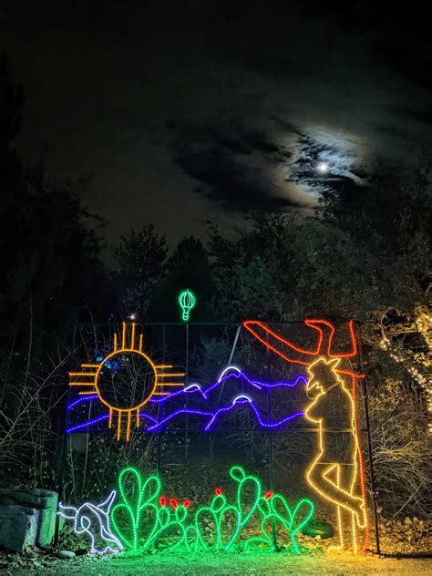 full moon over river of lights display : r/Albuquerque