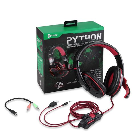 Enter Python Wired Gaming Headphone with 40Mm Driver, Adjustable ...