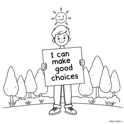 I Can Make Good Choices Coloring Page