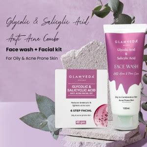 GLAMVEDA Glycolic & Salicylic Acid Anti Acne Combo Gift Pack ( Face ...
