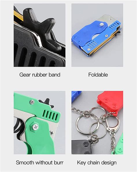 Buy Cool Keychain Rubber Band Toy Metal Burst Collapsible Rubber ...